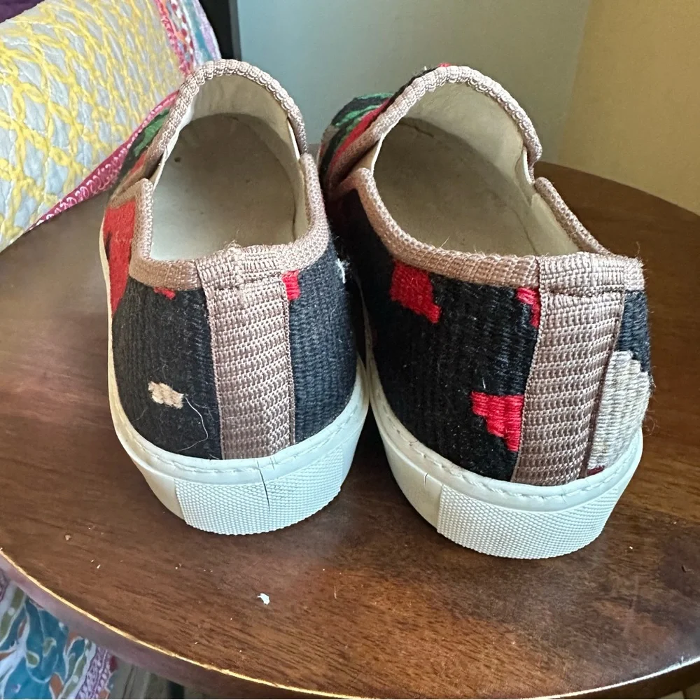 Res Ipsa Kilim Sneakers One-of-a-Kind Slip-Ons Sz 12 Artisanal - Picture 3 of 10